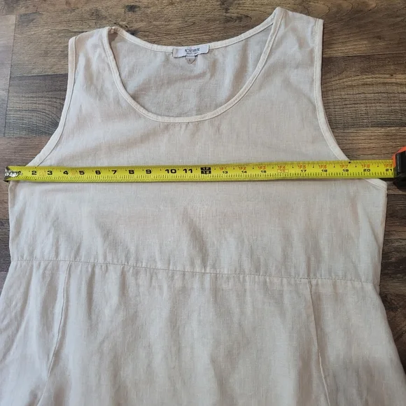 Rosemarine Made in Italy 100% Linen White Bubble Hem Dress With Pockets Size L - Picture 5 of 7